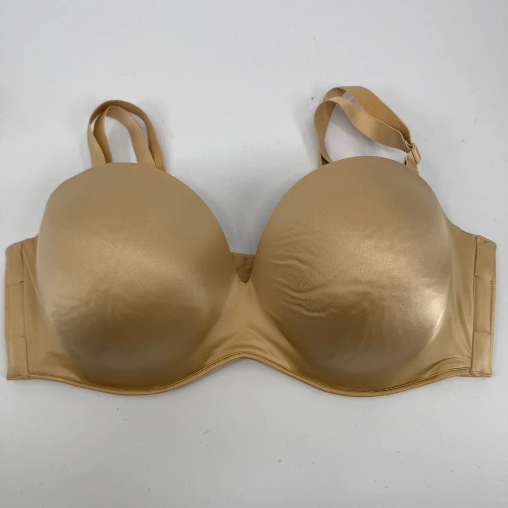 Cacique‎ Bra Lane Bryant 46DDD Tan Padded Multi-Way Strapless Underwire B1931